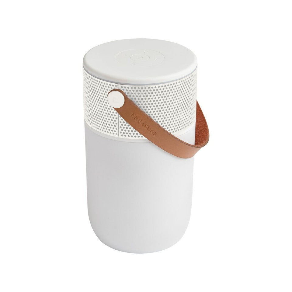 KreaFunk - aGlow Bluetooth-högtalare - Vit/Vit Grill