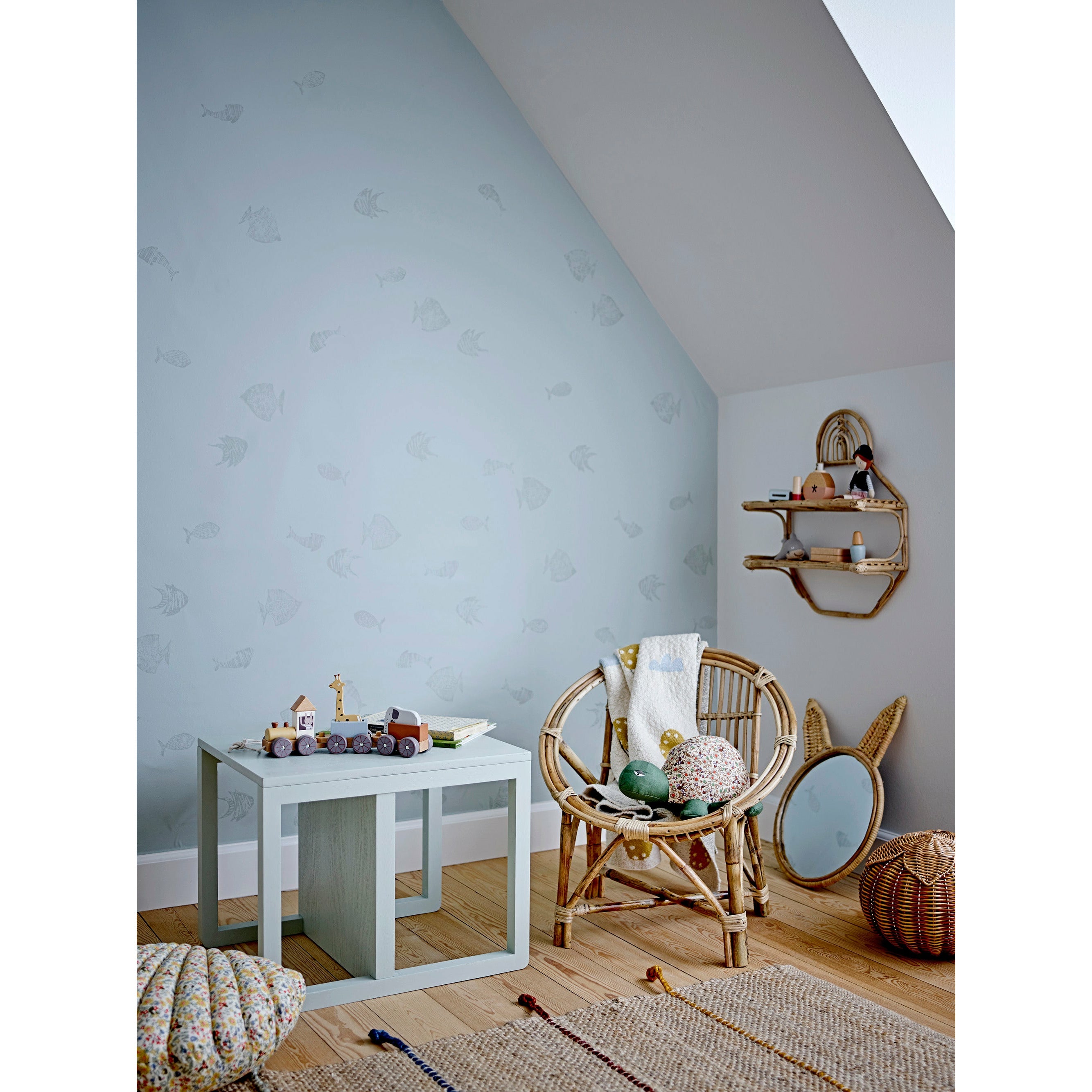 BLOOMINGVILLE MINI Nan multifunctional Stol, Grøn, Eg - L40xH50xW40 cm - DesignGaragen.dk.