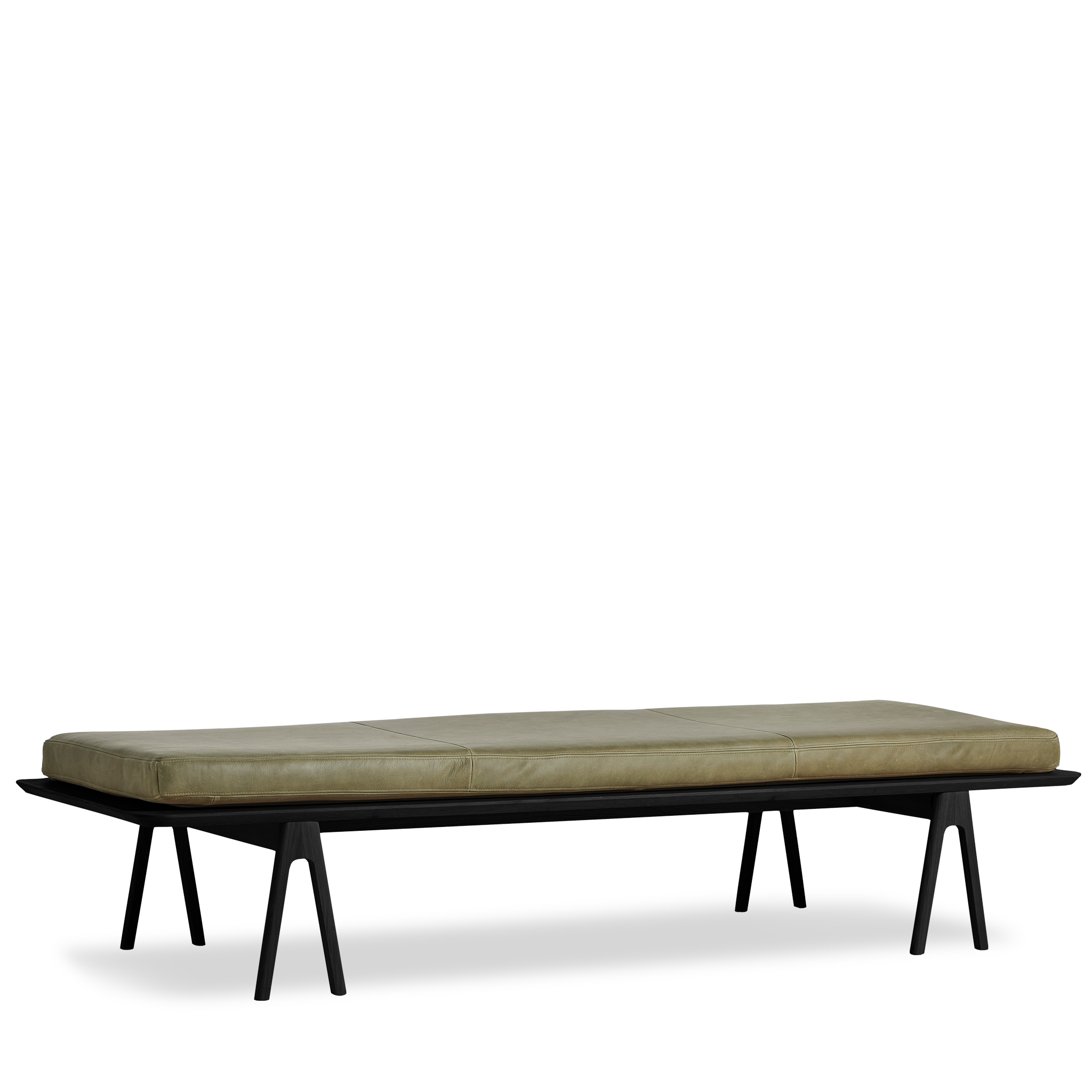 WOUD - Level daybed - Moss green/black 190x76,50x41 cm - WOUD - DesignGaragen.dk