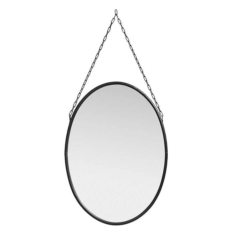 Nordal Downtown Spejl - Oval - Sort Jern 31x42 - Nordal - DesignGaragen.dk