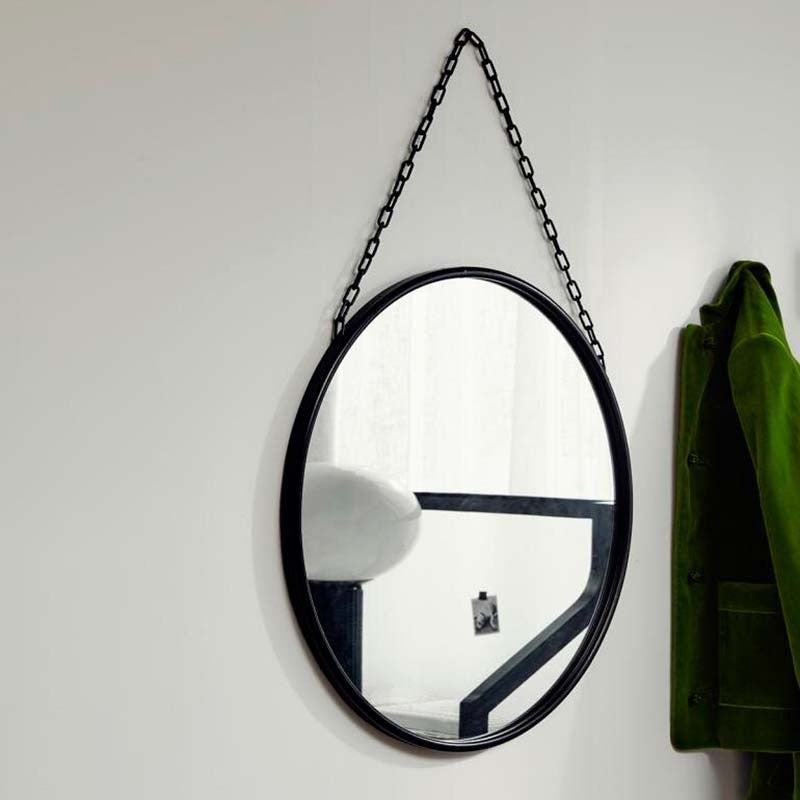 Nordal Downtown Mirror - Oval - Black Iron 31x42