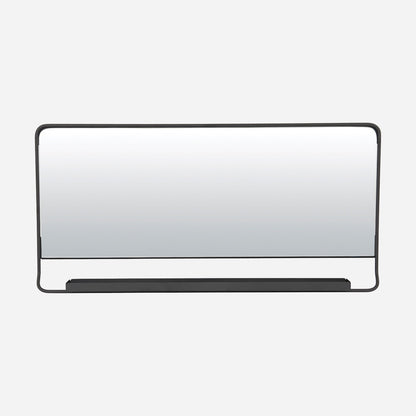 House Doctor-Mirror med hyllan, chic, svart-W: 80 cm, h: 40 cm, d: 7 cm