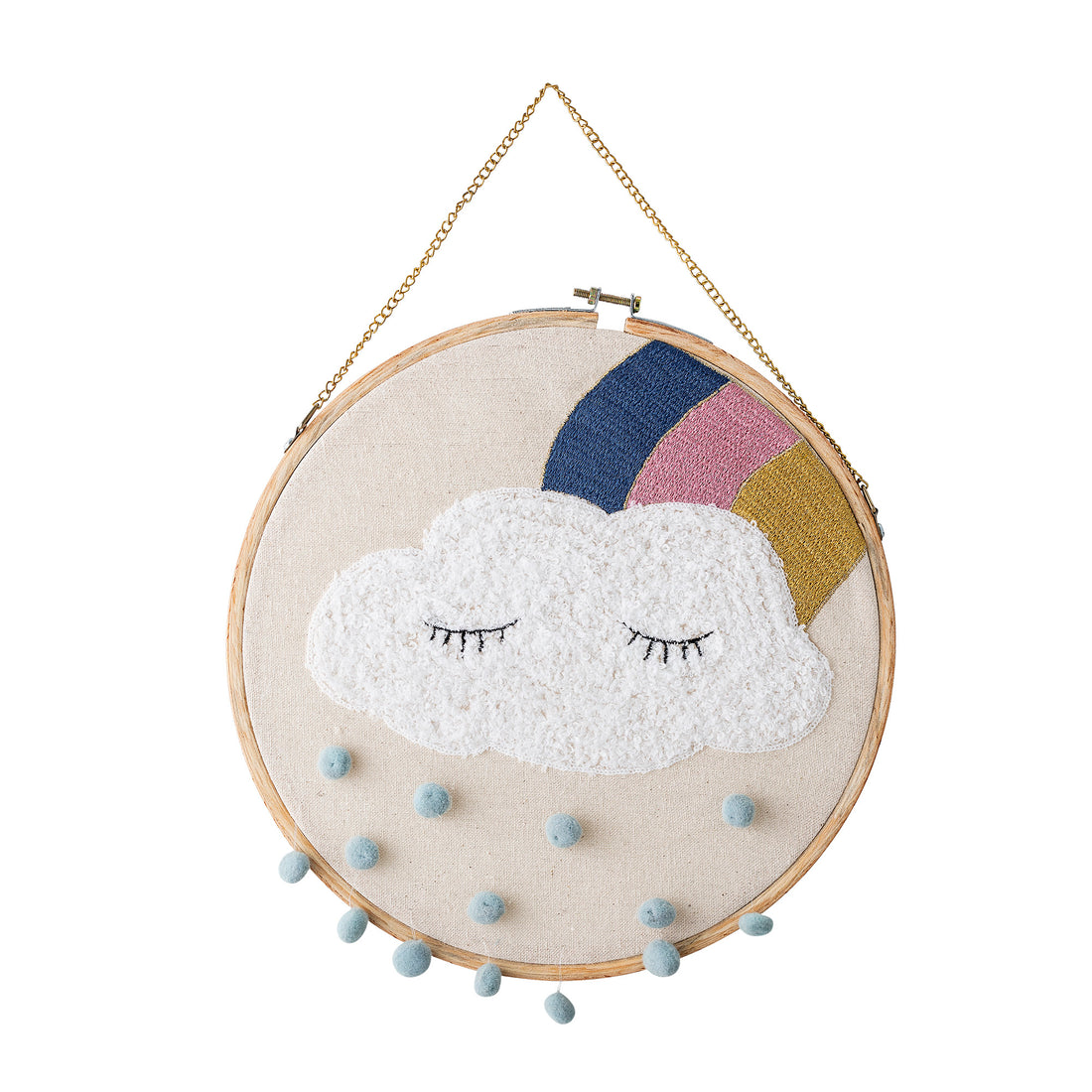 Tonika Væg Dekoration, Natur, Bomuld - D28xH1 cm - BLOOMINGVILLE MINI - DesignGaragen.dk