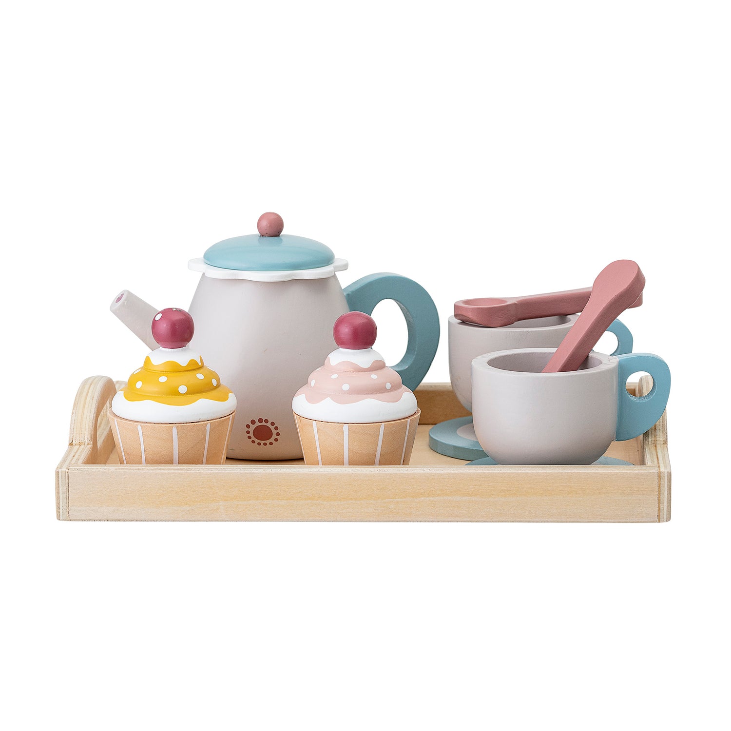 BLOOMINGVILLE MINI Gentrim Legetøjsmad, Grå, Krydsfiner - L21xH10xW15,5 cm, Set of 8 - DesignGaragen.dk.