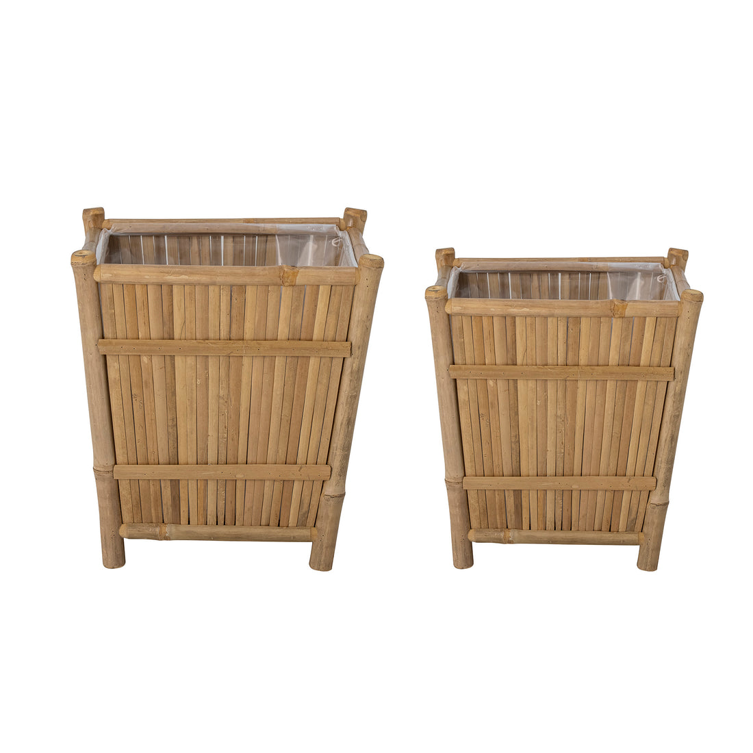 Sole Urtepotteskjuler, Natur, Bambus - L51xH52xW51/L45xH48xW45 cm, Set of 2 - BLOOMINGVILLE - DesignGaragen.dk