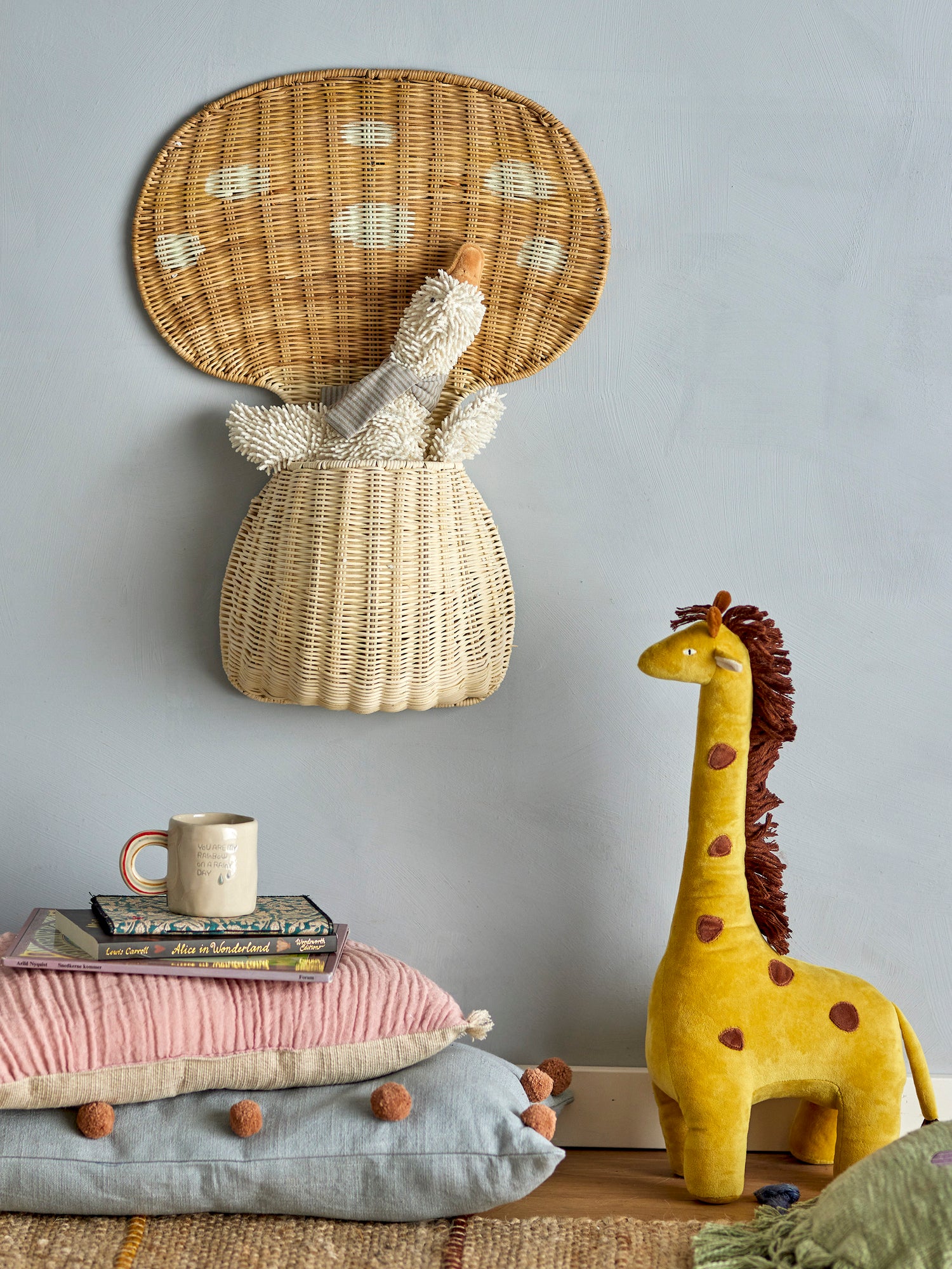 BLOOMINGVILLE MINI - Jaspar Kurv til væg, Natur, Rattan - BLOOMINGVILLE MINI - DesignGaragen.dk