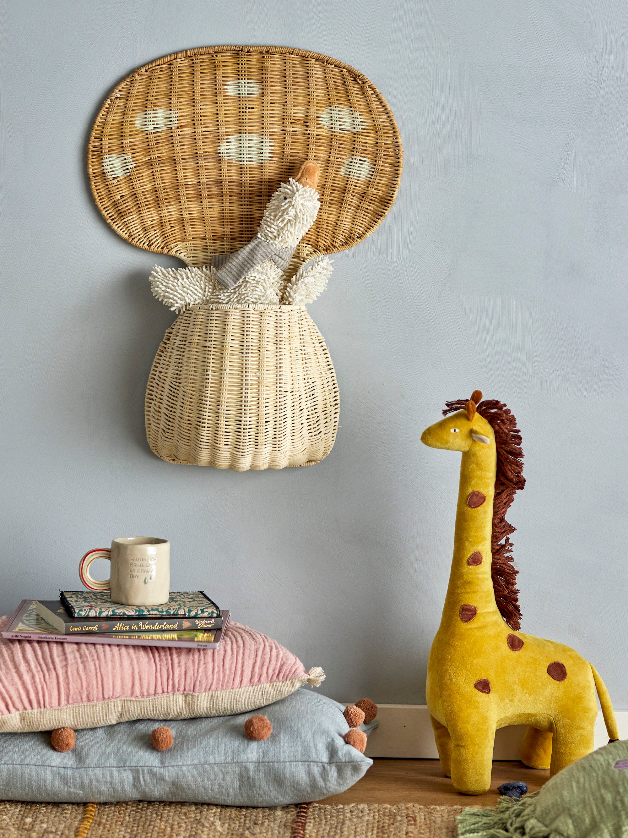 BLOOMINGVILLE MINI - Jaspar Kurv til væg, Natur, Rattan - BLOOMINGVILLE MINI - DesignGaragen.dk