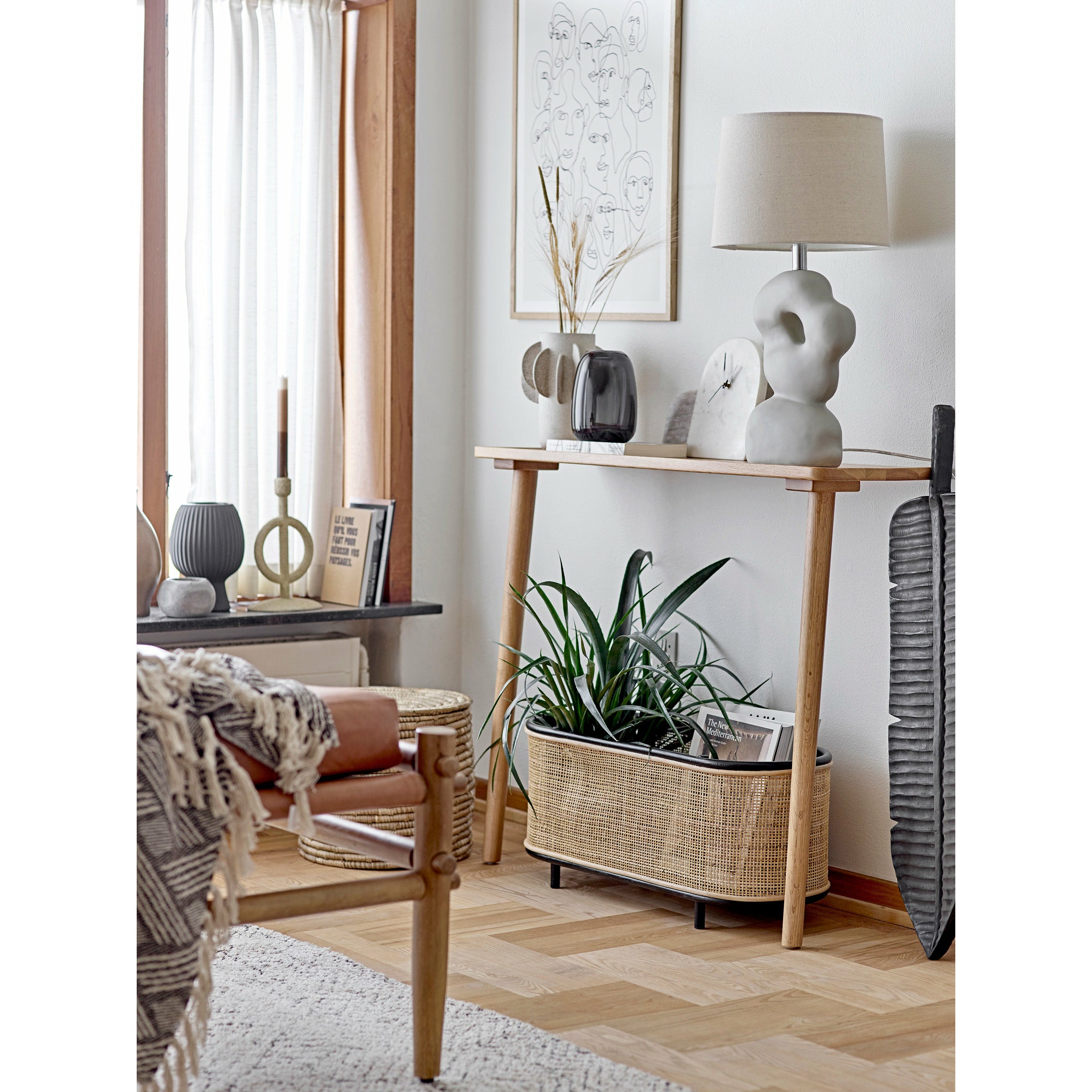 BLOOMINGVILLE Aysia Daybed, Natur, Læder - L200xH56xW80 cm - DesignGaragen.dk.