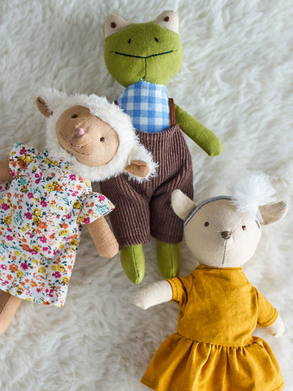 BLOOMINGVILLE MINI - Animal friends Dukke, Gul, Bomuld - BLOOMINGVILLE MINI - DesignGaragen.dk